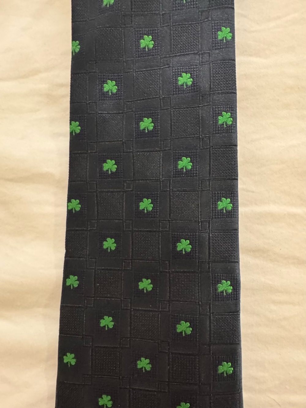 Patrick Francis Green Shamrock Tie Made in Ireland